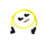 A set of Wyatt Gatling Yellow Suppression Core 7mm Universal Spark Plug Wire Kit - Black Ends.