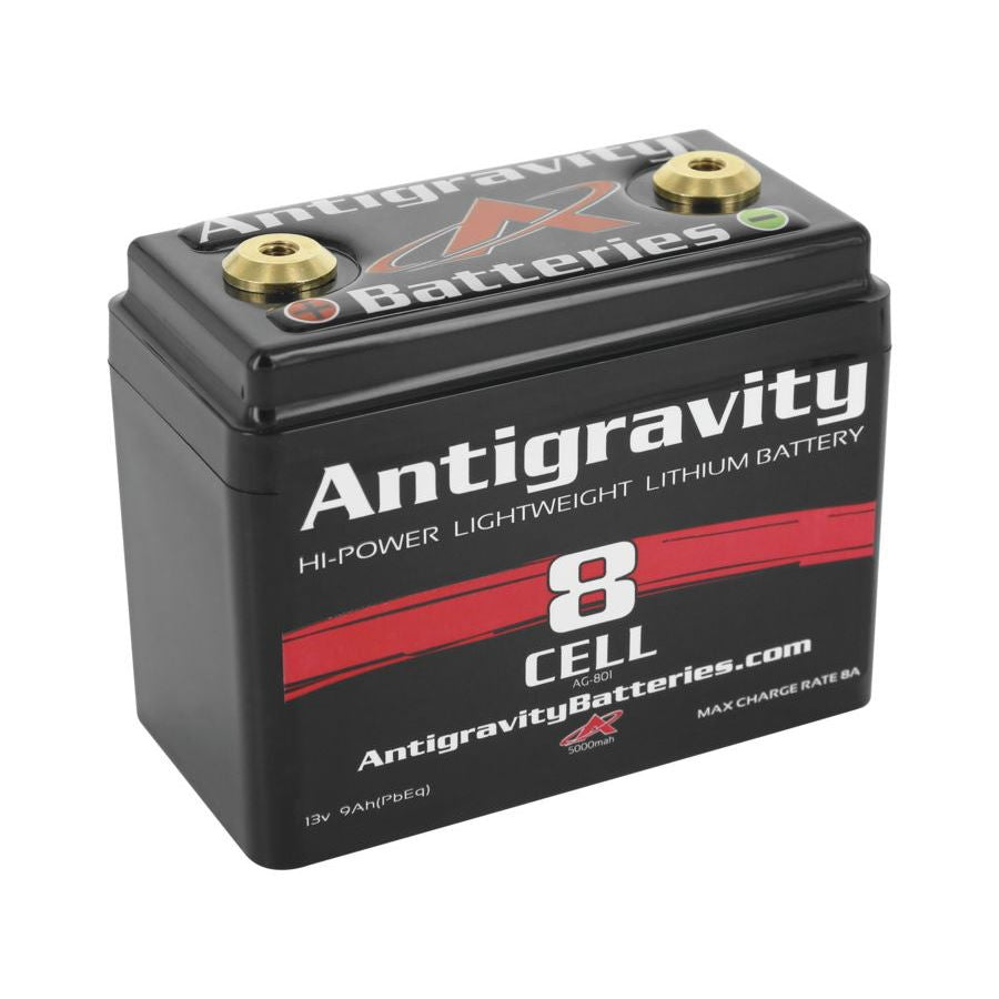 An Antigravity Lithium Battery - 8 Cell AG-801 - Small Case by AntiGravity on a white background.