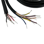 The Moto Iron® 8" Handlebar Wiring Extension Kit with Switches for Harley-Davidson 1996-2006 includes wired switches for horn, lights, turn signals, engine start, and stop—all with organized wiring for easy installation.