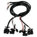 The Moto Iron® 8" Handlebar Wiring Extension Kit with Switches for Harley-Davidson 1996-2006 includes wired switches for horn, lights, turn signals, engine start, and stop—all with organized wiring for easy installation.