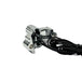 Four Moto Iron® Brake/Clutch Mounted Switches and black handlebar switch housings are arranged diagonally on a white background.
