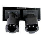 The Drag Specialties Voltage Regulator for 2014-2022 Harley-Davidson Sportster is a black electronic heat sink with two connectors and multiple cooling fins, designed to ensure reliable voltage regulation for your motorcycle.