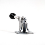 The Prism Supply Quick Stick Start Lever 2.0, a metal solenoid actuator with a black handle and silver base, is designed for Harley-Davidson motorcycles. Shown here against a white background.