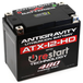 Three AntiGravity RE-START Series Lithium Batteries are displayed in a staggered arrangement on a white background. Each lightweight LiFePO4 battery features innovative RE-START technology for enhanced performance and reliability.