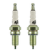 Four identical Accel Spark Plugs for Harley-Davidson Twin Cam and Sportster Evolution, by Accel, are arranged against a white background in two vertical columns and two rows, each positioned at varying angles.