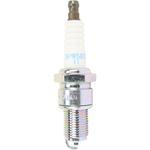 Two NGK Spark Plugs for Harley-Davidson Shovelhead and Evolution side by side, one white with blue text and one silver with the word “IRIDIUM” printed on the ceramic insulator.
