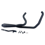 A SP Concepts Lane Splitter Exhaust Dyna 1999-2005 (Black) is sitting on a table.