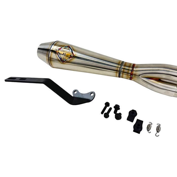 A SP Concepts Big Bore Exhaust Dyna 1999-2005 (Stainless) with torque on it.