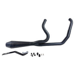 A SP Concepts Lane Splitter Exhaust Dyna 1999-2005 (Black) is sitting on a table.