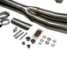 A Harley-Davidson motorcycle with a Bassani Road Rage III Stepped 2-into-1 Stainless Exhaust 1991-17 FXD Dyna (91-17 w/mids)(07-17 w/forwards) on a white background.