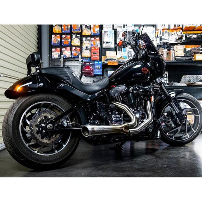 A Bassani motorcycle parked in a garage.