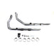A chrome-finished MCM Sportster Drag Pipe Set w/Heat Shields - 2014-UP Models exhaust kit for a Harley-Davidson, including heat shields.