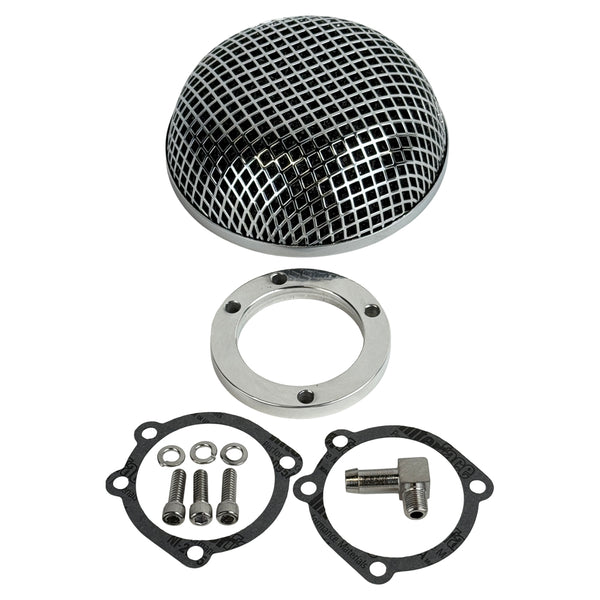 Moto Iron Chrome Mesh Air Cleaner for Harley-Davidson CV