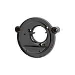 A circular object with holes, the Arlen Ness Stage 1 Big Sucker For Milwaukee-Eight, Smooth - Black is a high-performance intake designed for the Milwaukee-Eight engine.