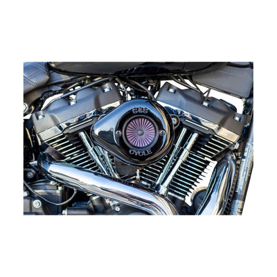 A set of S&S Stealth Air Stinger Air Cleaner Teardrop Kit for 2017-2024 Harley M8 - Gloss Black parts for a camera. (Brand: S&S Cycle)