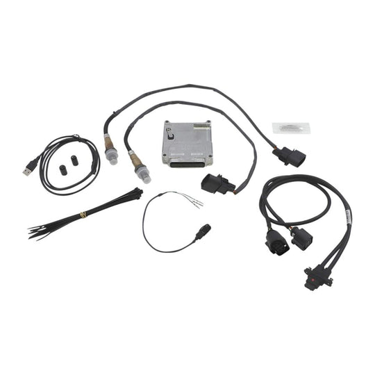 A set of ThunderMax ECM With Integral Auto Tune System For Harley 2004-2013 wires and cables for an Auto Tune System-equipped car.