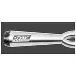 A Two Brothers exhaust pipe, inspired by race aesthetics, with the SEO keyword: Two Bros. Comp S Stainless 2 into 1 Exhaust for Harley Dyna 2006-2017.