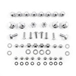 The XS-Performance Yamaha XS650 Top End Fastener Set (1972–1983) includes organized metal bolts, nuts, and washers—ideal for your engine's top end.