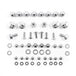 The XS-Performance Yamaha XS650 Top End Fastener Set (1972–1983) includes organized metal bolts, nuts, and washers—ideal for your engine&