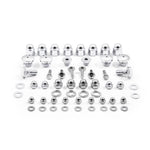 The XS-Performance Yamaha XS650 Top End Fastener Set (1972–1983) includes organized metal bolts, nuts, and washers—ideal for your engine's top end.