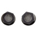 A pair of TC Bros Breather Bolts For 1991-2022 Sportster & EVO Big Twin - Black on a white background.