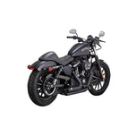 Harley-Davidson Iron 883 Vance & Hines Shortshots Staggered exhaust system -> Harley-Davidson Iron 883 Vance & Hines Shortshots Staggered Exhaust System 2014-2021 Sportster - Black.