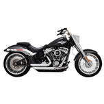 Harley-Davidson M8 Softail equipped with the Vance & Hines Shortshots Staggered Exhaust System - Chrome.