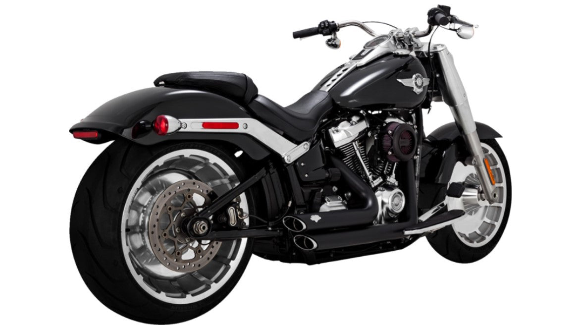 Shortshots Staggered Exhaust System M8 softail - Black – TC Bros
