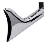 Close-up of a motorcycle's rear side showing saddlebags and Wyatt Gatling 36" Straight Fishtail Exhaust Pipe Set FLT 1995-2016.