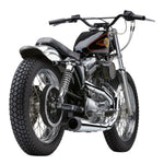 Classic motorcycle with Cobra El Diablo Sportster 2:1 Exhaust - Chrome - 4" For '86-'03 XL Models isolated on white background.