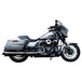 The S&S Cycle Stealth Air Cleaner Kit - Cover - Lava Chrome For 23 CVO Road Glide & 24+ M8 with high-strength synthetic polymer filter, mounting plate, cover, screws, gaskets, and O-rings arranged on a white background boosts increase in air flow.