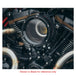 Close-up of the Trask Assault Charge High-Flow Air Cleaner in chrome, designed for &