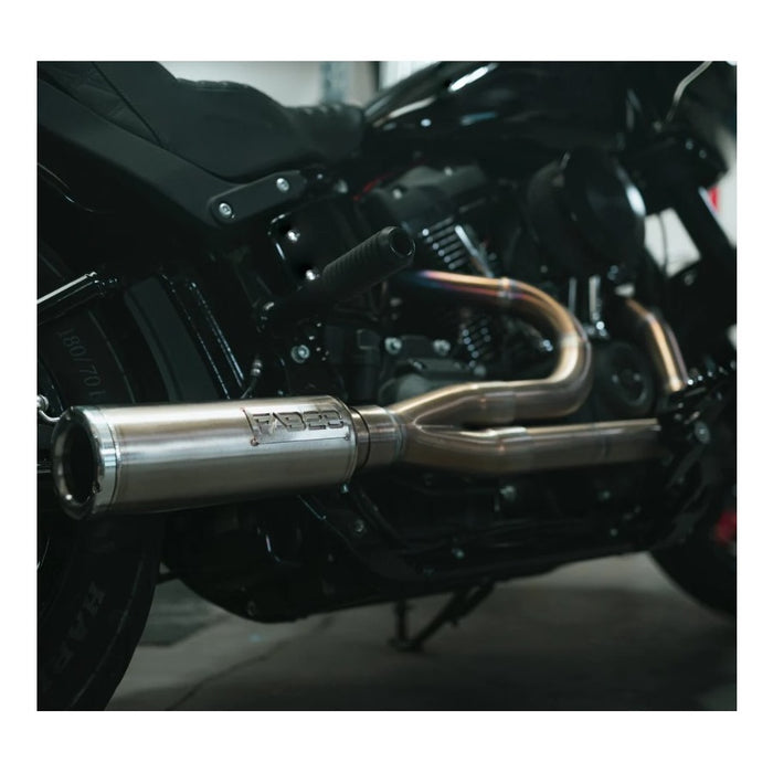 The Fab 28 Stainless Exhaust with Canister Muffler For Harley &