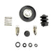 A selection of carburetor rebuild components—including gaskets, O-rings, springs, needle valves, and a diaphragm—neatly arranged on a white background; this set is the Wyatt Gatling Master Rebuild Kit for Keihin Butterfly Carburetor by Wyatt Gatling.