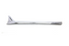 The Mid-USA Chrome Fishtail Extension for 1-3/4" exhaust systems features two pointed chrome side trim moldings, shown parallel on a white background. Ideal as stylish accents. Brand: Mid-USA.