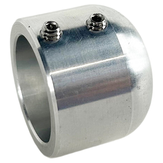 Close-up view of the TC Bros. Shifter Shaft Cover for Harley-Davidson Big Twin 1974-2017, shown with a textured foot peg and metal knob against a white background.