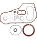 Moto Iron Complete Primary Gasket Kit for Harley-Davidson Dyna and Softail by Moto Iron, shown on a white background with included gaskets, seals, o-rings, and hardware.