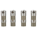 Four identical S&S Hydraulic Lifters by S&S Cycle, designed for 1999-2025 Harley-Davidson Big Twin and Sportster, are arranged in a row against a white background. Ideal for reducing valve train noise.