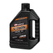 A black 1-quart container of Maxima Conventional Engine Oil, featuring an orange and black label with product details, this high-quality oil from Maxima is specifically designed for 4-stroke motorcycle engines.