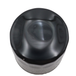 Two upright Mid-USA Oil Filters for Harley-Davidson Evolution motorcycles are shown: one with a chrome finish and one with a matte black finish.
