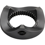 Gray, metallic, circular mechanical part with internal teeth and three outer notches, featuring an engraved “S&S” logo on its surface—engineered by S&S Cycle as the S&S Compensator Ramp for 2017-2025 Harley-Davidson M8 Big Twin models, offering a premium alternative to the OEM compensator ramp.