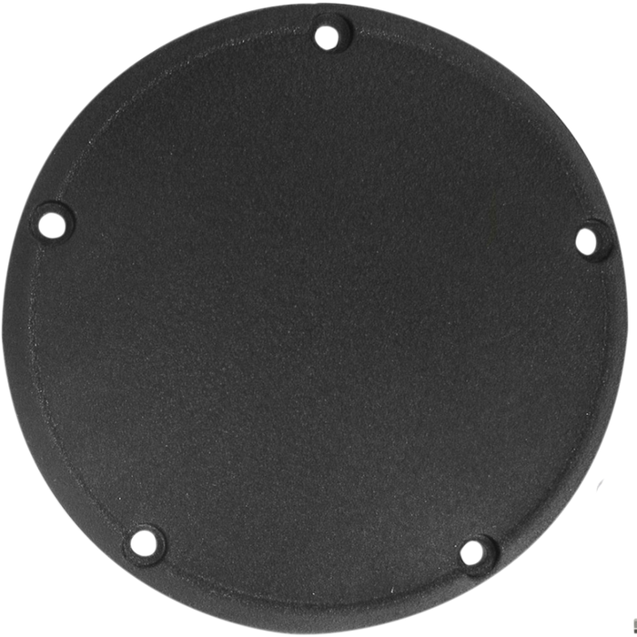 Mid-USA Chrome Clutch Cover for 1999-2018 Harley-Davidson Big Twin, featuring a shiny, round design with five evenly spaced screw holes near the edge, shown on a white background. Ideal as a replacement part.