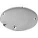 Moto Iron® Black Derby Cover for 1994-2003 Harley-Davidson Sportster, circular metal design with five holes, shown with five silver screws on a white background.