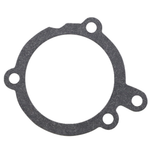 The James Gaskets James Air Cleaner-to-Carburetor Gasket for S&S Super E Carburetor is a flat, circular metal gasket featuring four holes spaced around its edge, displayed against a white background.