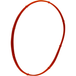 A round black and red James Gaskets Derby Cover Gasket, along with an orange rubber O-ring, both displayed on a white background—perfect for use as a primary chaincase gasket or derby cover seal on your 2006-2017 Harley-Davidson Big Twin.