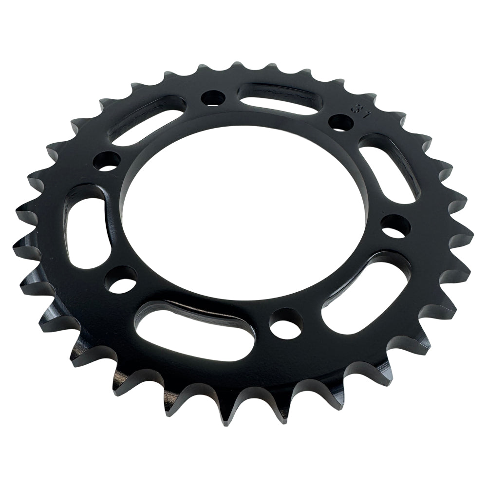 A Yamaha XS650 31T OVERDRIVE Rear Sprocket by Moto Iron® on a white background.