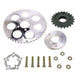 TC Bros. Belt-to-Chain Conversion Kit for Harley-Davidson Sportster 2004–2022—includes motorcycle sprockets, washers, and bolts. Ideal for converting your 2004–2022 Sportster from belt to chain drive with TC Bros. quality parts.