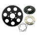 Two TC Bros. Belt-to-Chain Conversion Kits for Harley-Davidson Sportster 1991-1994—one silver, one black—perfect for upgrading to a 530 chain drive or converting from belt to chain.