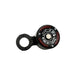 A Bolt On Chain Tensioner - Skate Wheel (Powell Peralta) with a drive chain and a handle on it.