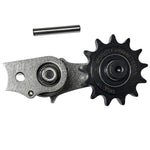 A Single Sided Weld On Chain Tensioner - 530 Sprocket by Monster Craftsman on a metal surface.